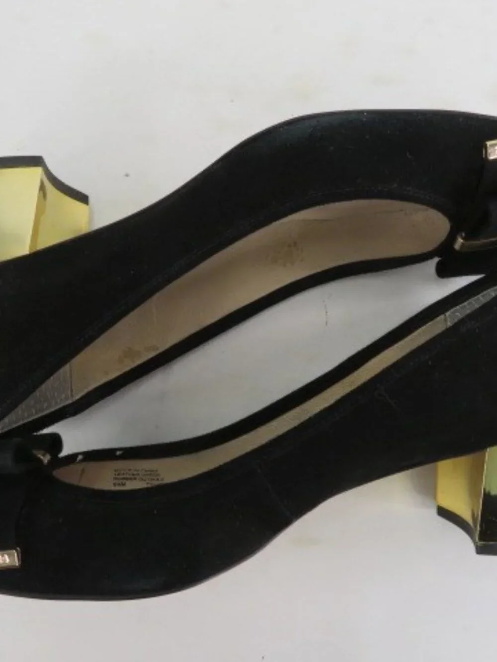 Michael Kors Women's Kiera Mid Pump Black Suede Heels US 8.5